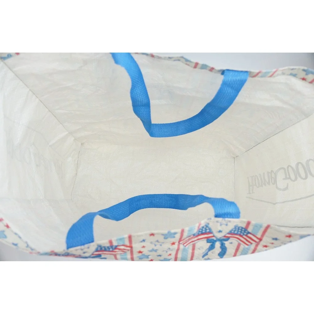 HomeGoods Shopping Bag Patriotic American Flag Stars Stripes Recycled Excellent